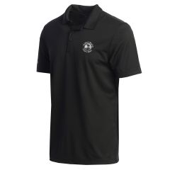 Pebble Beach Men's Solid Performance Polo by Adidas-Black-L