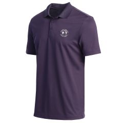 Pebble Beach Men's Solid Performance Polo by Adidas-Purple-S
