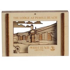 Pebble Beach "The Lodge" 3-D Matchbox Miniature Ornament 