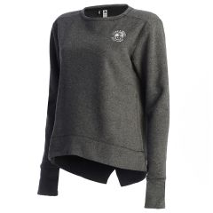 Adidas Women's Heathered Fleece Sweatshirt-Black-S