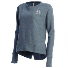Adidas Women's Heathered Fleece Sweatshirt-Navy-S