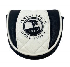 Pebble Beach Elite Continental Mallet Putter Cover by PRG-Black