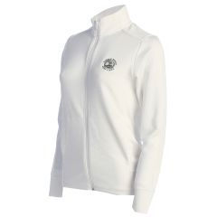 Pebble Beach Women's Textured Full Zip Jacket by Adidas-White-XS