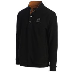 Pebble Beach Men's Foothill Fleece Henley by Straight Down-Black-XL