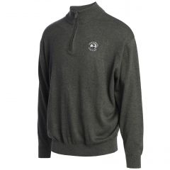 Pebble Beach Quarter Zip Pullover by Divots Sportswear-Charcoal-S