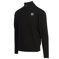 Pebble Beach Quarter Zip Pullover by Divots Sportswear-Black-XL