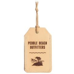 Pebble Beach Outfitters Leather Luggage Tag by Freshwater Designs