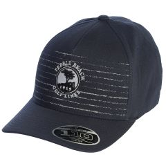 Pebble Beach White Slats Logo Snap Back Hat by Travis Mathew -Navy