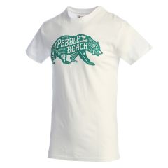 Pebble Beach Bear Map Tee by American Needle-White-M