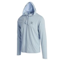 Pebble Beach Witham Performance Hoodie by Dunning-Light Blue-S