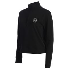 Pebble Beach Women's Cloud Fleece 1/2 Zip Pullover by Travis Mathew-Black-2XL