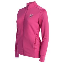 Pebble Beach Women's Textured Full Zip Jacket by Adidas-Pink-XS