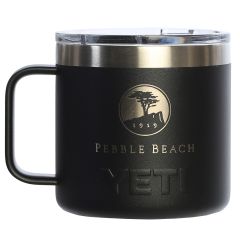 Pebble Beach 14 oz Matte Rambler Mug by Yeti-Black