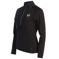 Pebble Beach Adapt Eco Knit 1/4 Zip Pullover by Cutter &amp; Buck-Black-S