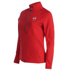 Pebble Beach Adapt Eco Knit 1/4 Zip Pullover by Cutter &amp; Buck-Red-M