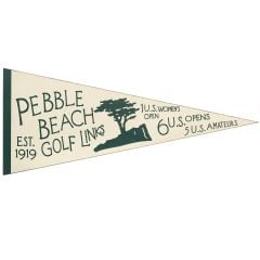 Pebble Beach Golf Links Historical Wooden Pennant