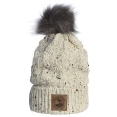 Pebble Beach Women's Fur Pom Pom Beanie by Kate Lord