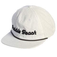 Pebble Beach Leather Cord Corduroy Crestable Hat by adidas-White