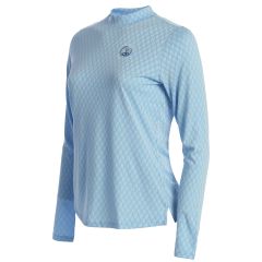 Pebble Beach Women's Ultimate 365 Tour Mock Turtleneck by adidas-Sea Blue-S