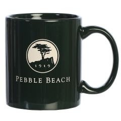 Pebble Beach Logo Handled Mug-Forest