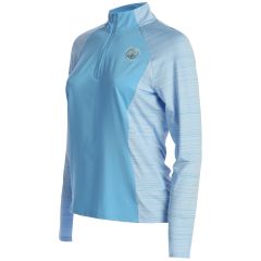 Pebble Beach Women&amp;#039;s Ultimate 365 1/4 Zip Mock by adidas-Sea Blue-XS