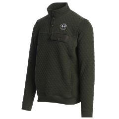 Pebble Beach Quilted Snap Mock Collar 1/4 Zip Pullover by DIvots-L