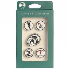 Pebble Beach Executive 5 Course Ball Marker and Hat Clip Set