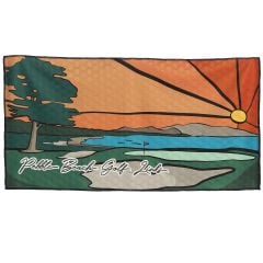 Pebble Beach Golf Links 18th Hole Sunset Golf Towel