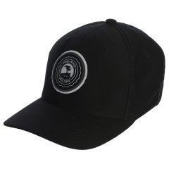 Pebble Beach Nassau Patch Fitted Hat by Travis Mathew-Black-SM/MD