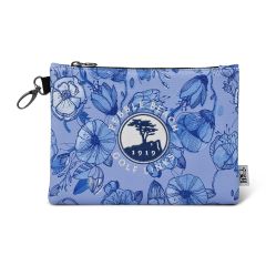 Pebble Beach California Poppy Zipper Tote-Blue