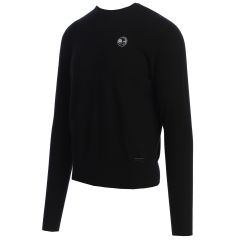 Pebble Beach 3D Knit Cashmere Crew Neck Sweatshirt by Sun Day Red-Black-S