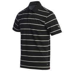 Pebble Beach Cypress Stripe Polo by Sun Day Red-S-Black