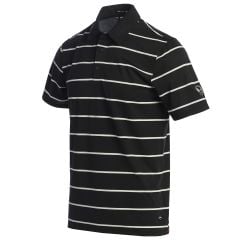 Pebble Beach Cypress Stripe Polo by Sun Day Red-M-Black