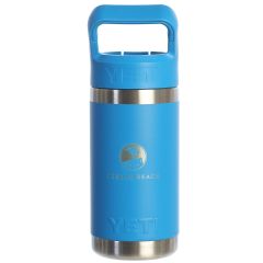 Pebble Beach  Kids Rambler Jr Water Bottle by Yeti-Blue