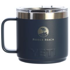 Pebble Beach 14 oz Matte Rambler Mug by Yeti-Navy