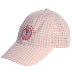 Pebble Beach Women's Gingham Sun Goddess Hat by Vimhue-Pink