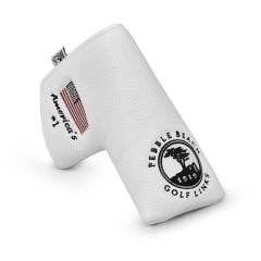 Pebble Beach Solid Elite Studio Blade Putter Cover-White