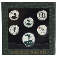 Pebble Beach Five Course Hat Clip and Ball Marker Set