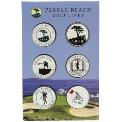Pebble Beach 6 Piece Ball Marker Set