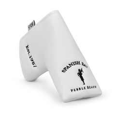 Spanish Bay Solid Elite Studio Blade Putter Cover-White