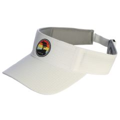 Pebble Beach Tour Crest Sunset Logo Visor by adidas-White