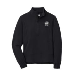 Pebble Beach Women's Flora Knit Half-Zip Pullover by Peter Millar-Black-L