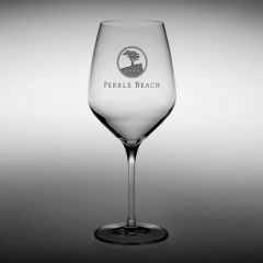 Pebble Beach Heritage Logo Red Wine Glass