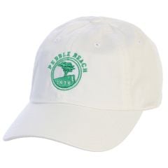 Pebble Beach Golf Unstructured Hat by American Needle -White