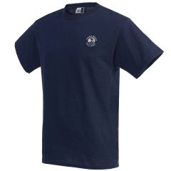 Pebble Beach Golf Cotton Jersey T-Shirt by Divots Sportswear -Navy-M