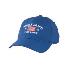 Pebble Beach Men's Tech American Flag Hat by Ahead-Royal
