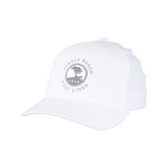 Pebble Beach Fitted Leezy Hat by Travis Mathew-White-SM/MD