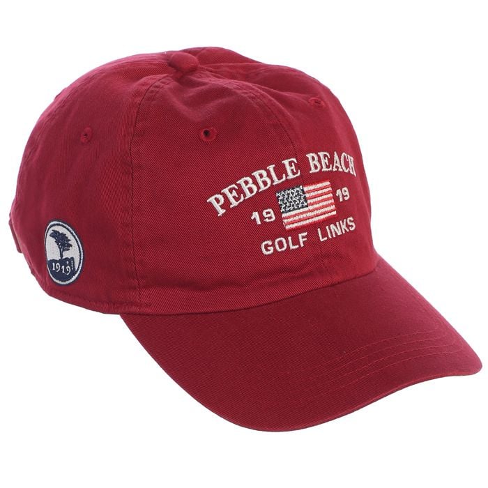 Pebble Beach Golf American Flag Unstructured Hat by Ahead